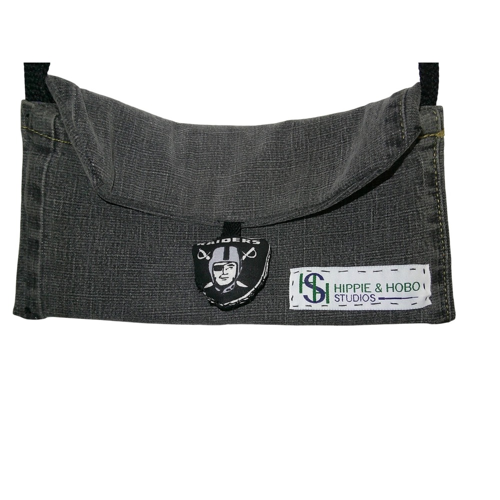 Hippie & Hobo Studios Handmade Raiders Nation‎ Boho Cellphone Crossbody Bag